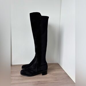 Stuart Weitzman Lowland Black Suede Over The Knee Boots Black  Size 6.5 US❤️5050